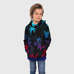 Толстовка-худи детская Тропики градиент, цвет: 3D-синий — фото 2