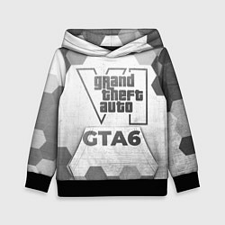 Толстовка-худи детская GTA6 - white gradient, цвет: 3D-черный