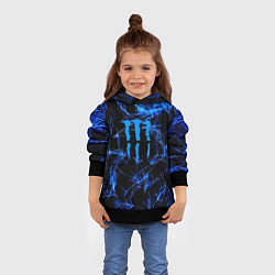 Толстовка-худи детская Monster energy искры дымы, цвет: 3D-черный — фото 2