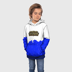 Толстовка-худи детская League of Legends ночь, цвет: 3D-синий — фото 2