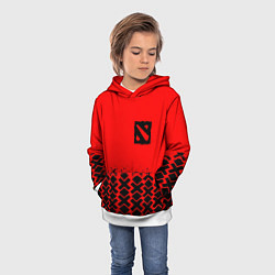 Толстовка-худи детская Dota игровой паттерн, цвет: 3D-белый — фото 2
