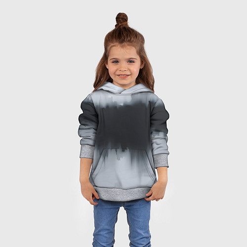 Детская толстовка Разводы черной краски / 3D-Меланж – фото 4