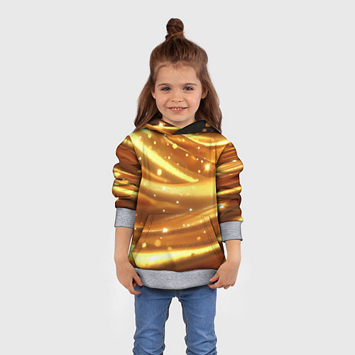 Детская толстовка Золотая ткань с блестками / 3D-Меланж – фото 4