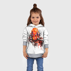 Толстовка-худи детская Дэдпул краски, цвет: 3D-меланж — фото 2