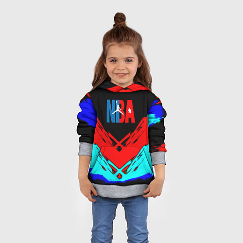 Детская толстовка NBA краски геометрия / 3D-Меланж – фото 4