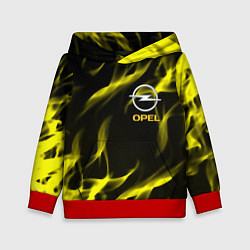 Толстовка-худи детская Opel огненный стиль, цвет: 3D-красный