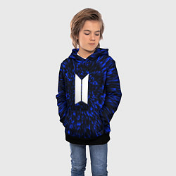 Толстовка-худи детская BTS blue energy, цвет: 3D-черный — фото 2