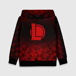 Толстовка-худи детская League of Legends red poly, цвет: 3D-черный