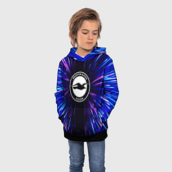 Толстовка-худи детская Brighton neon energy, цвет: 3D-черный — фото 2