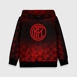Толстовка-худи детская Inter red poly, цвет: 3D-черный