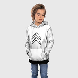 Толстовка-худи детская Citroen white poly, цвет: 3D-черный — фото 2