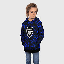 Толстовка-худи детская Arsenal blue energy, цвет: 3D-черный — фото 2
