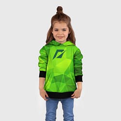 Толстовка-худи детская Need for Speed green poly, цвет: 3D-черный — фото 2