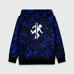Толстовка-худи детская Portal blue energy, цвет: 3D-черный