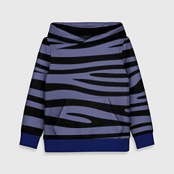 Толстовка-худи детская Морские полоски, цвет: 3D-синий