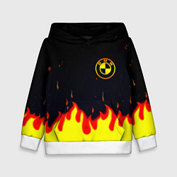 Толстовка-худи детская BMW огненный, цвет: 3D-белый