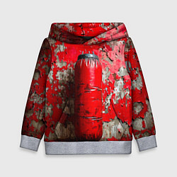 Толстовка-худи детская Красная боксерская груша, цвет: 3D-меланж
