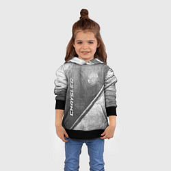 Толстовка-худи детская Chrysler - grey gradient вертикально, цвет: 3D-черный — фото 2