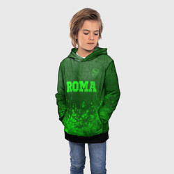 Толстовка-худи детская Roma - green gradient посередине, цвет: 3D-черный — фото 2
