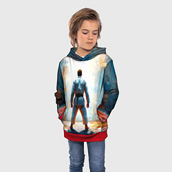 Толстовка-худи детская Дзюдоист, цвет: 3D-красный — фото 2