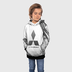 Толстовка-худи детская Mitsubishi - white gradient, цвет: 3D-черный — фото 2