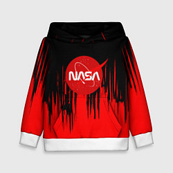 Толстовка-худи детская Nasa краски текстура, цвет: 3D-белый