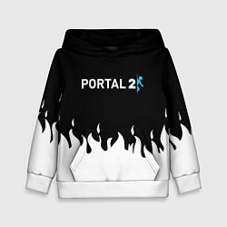 Толстовка-худи детская Portal белый огонь, цвет: 3D-белый
