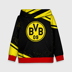 Толстовка-худи детская Borussia полосы, цвет: 3D-красный