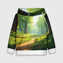 Толстовка-худи детская Fabulous forest, цвет: 3D-белый