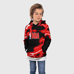 Толстовка-худи детская NBA шторм, цвет: 3D-белый — фото 2