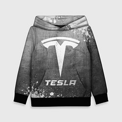 Толстовка-худи детская Tesla - grey gradient, цвет: 3D-черный