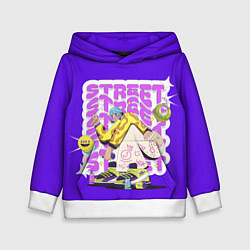 Толстовка-худи детская Street Y2K girl violet, цвет: 3D-белый