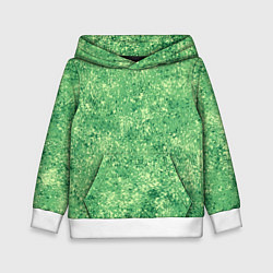 Толстовка-худи детская Фисташковый текстура напыление, цвет: 3D-белый