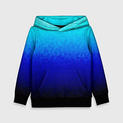Детская толстовка Градиент мозаика из голубого в чёрный