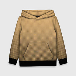 Толстовка-худи детская Градиент бежевый текстура, цвет: 3D-черный