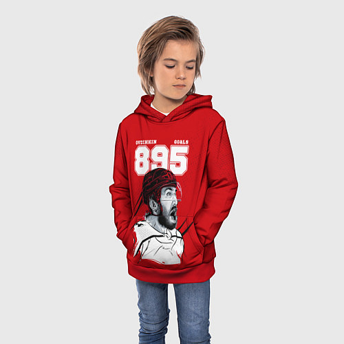 Детская толстовка Alex Ovechkin 895 / 3D-Красный – фото 3
