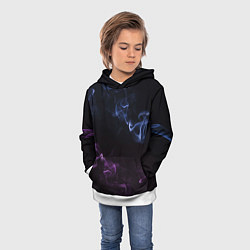 Толстовка-худи детская Color black blue pink, цвет: 3D-белый — фото 2