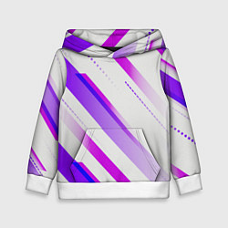 Толстовка-худи детская Color white pink, цвет: 3D-белый