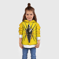 Толстовка-худи детская Фехтование на тяжёлом клинковом оружии, цвет: 3D-белый — фото 2