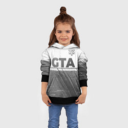 Толстовка-худи детская GTA - white gradient посередине, цвет: 3D-черный — фото 2