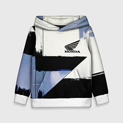 Толстовка-худи детская Honda логотип, цвет: 3D-белый