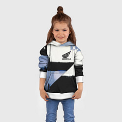 Толстовка-худи детская Honda логотип, цвет: 3D-белый — фото 2