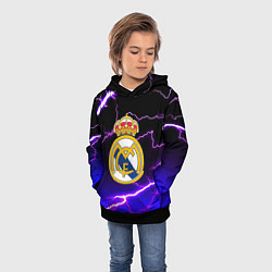 Толстовка-худи детская Real Madrid storm, цвет: 3D-черный — фото 2