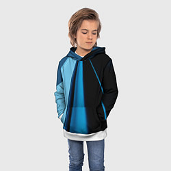 Толстовка-худи детская Black blue, цвет: 3D-белый — фото 2