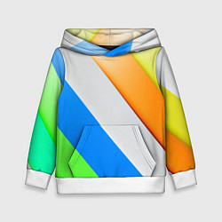 Толстовка-худи детская Striped, цвет: 3D-белый