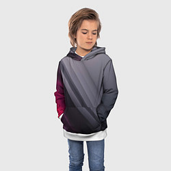 Толстовка-худи детская Color black grey, цвет: 3D-белый — фото 2