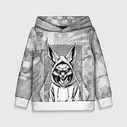 Толстовка-худи детская Фенек в балахоне, цвет: 3D-белый