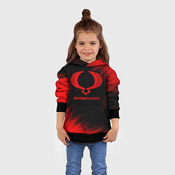 Толстовка-худи детская SsangYong - red gradient, цвет: 3D-черный — фото 2