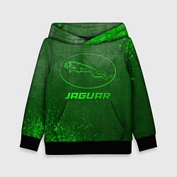 Толстовка-худи детская Jaguar - green gradient, цвет: 3D-черный