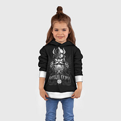 Толстовка-худи детская Языческий северный бог - лютый север, цвет: 3D-белый — фото 2